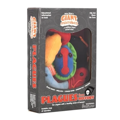 Immagine di Giantmicrobes Microbo Peluche Gift Box Confezione Regalo Set di 5 (PLAGUES from History Le piaghe della Storia)
