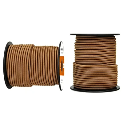Immagine di Abma Cord Corda Elastica 4mm 30M di Gomma Cavo Elastico Marino per Teloni, Tende e Bagagli Marrone
