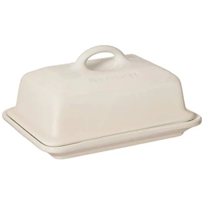 Immagine di Le Creuset Porta burro in gres vetrificato, 900 g, 17 x 12.5 9 cm, Meringue, 80837177160003