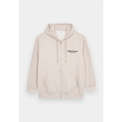 Immagine di JACK&amp;JONES PLUS Jorvesterbro Felpa con Cappuccio e Cerniera Noos Pls, Raggio di Luna, 6XL Große Größen Uomo
