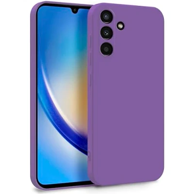 Immagine di MyGadget Cover per Samsung Galaxy A34 5G Custodia in Silicone Morbido a Doppio Strato Case con Protezione Fotocamera &amp; Fodera Interna Antigraffio Lilla