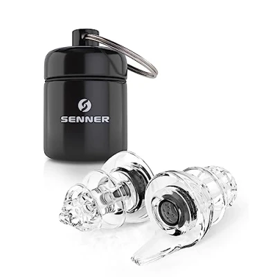 Immagine di Senner MotoPro tappi per orecchie antirumore la protezione dell&#039;udito, con contenitore in alluminio. Sono ideali andare moto, particolarmente facili da indossare e silenziosi (SNR 17dB)