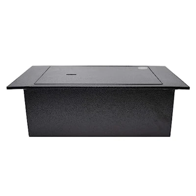Immagine di YALE Cassaforte da pavimento YY FLS0000 grigia, apertura con chiave meccanica, dimensioni: 130 x 390 350 mm