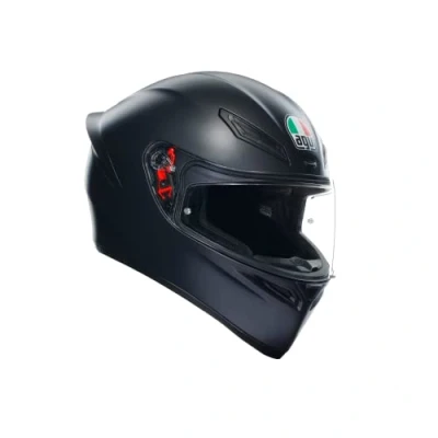 Immagine di AGV Casco K1 S E2206, Moto Integrale ECE da Uomo, Stile Racing con Spoiler Aerodinamico, Prese d&#039;Aria e Visiera Antigraffio, Campo Visivo 190, Predisposizione Interfono, Nero Opaco
