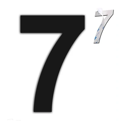 Immagine di nanlyiau 4in/10.2cm numero civico esterno adesivo numeri civici di Acciaio in Solido Inossidabile SUS304(7)