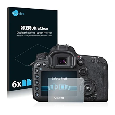 Immagine di savvies (6 Pezzi Pellicola Protettiva per Canon EOS 7D Mark II Protezione Schermo Trasparente