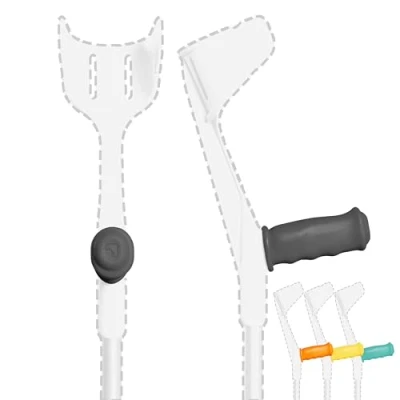Immagine di MySleeve Manici ergonomici per crostatine e deambulatori in colori alla moda supportare la piega durante camminata, 21 x 6.5 9 cm, colore: Nero
