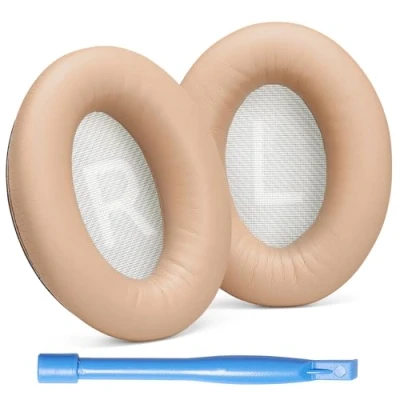 Immagine di AHG SoundLink AE2 Cuscinetti auricolari compatibili con cuffie wireless Bose / Around Ear ii (beige) in pelle proteica di alta qualità, schiuma FlexiSoft extra spessa
