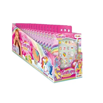 Immagine di CRAZE Galupy Unicorn, confezione da 18 pezzi, per unghie finte, 24 diverse dimensioni