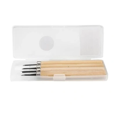 Immagine di 4 Pezzi Strumento per Intaglio del Legno la Lavorazione Affilatrice Manuale Strumenti timbri in Gomma Set (Number Two)