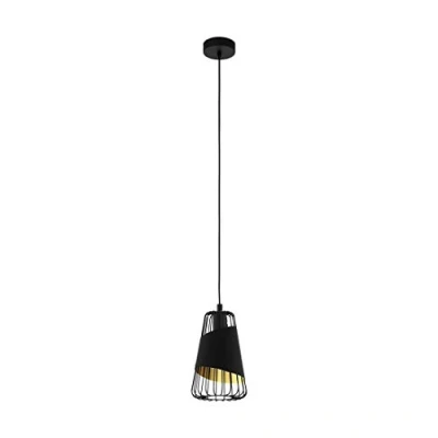 Immagine di Eglo Lampada a Sospensione Austell, Ø 16.5 cm, Acciaio Tessile, Nero