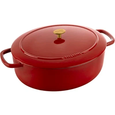 Immagine di BALLARINI Bellamonte Teglia ovale in ghisa smaltata, 37 cm, 9,5 l, colore: Rosso