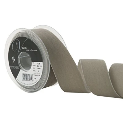 Immagine di Berisfords Nastro di Velluto, Colore: Kaki, 102 x 45 cm