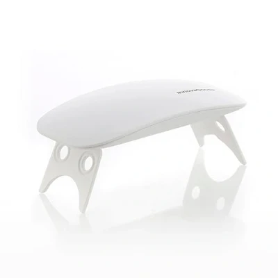 Immagine di InnovaGoods Lampada LED UV Mini per Unghie, Asciugatura Rapida x4, Adatta a Smalto Gel Shellac, 6 Dual, Timer 45/60s, Leggera e Maneggevole, Bianco, Taglia Unica, ABS