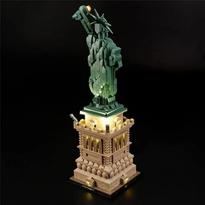 Immagine di GEAMENT Set di Luci LED per Statua della Libertà Kit illuminazione compatibile con Architecture Statue of Liberty 21042 (Modello mattoncini non incluso)