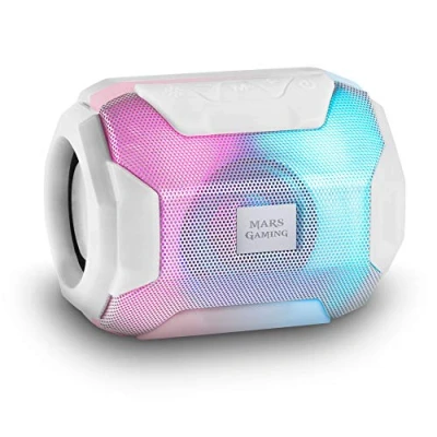 Immagine di Mars Gaming MSBAXW, Altoparlante Bluetooth RGB, Compatto, 10W, USB/MicroSD/Radio, Bianco