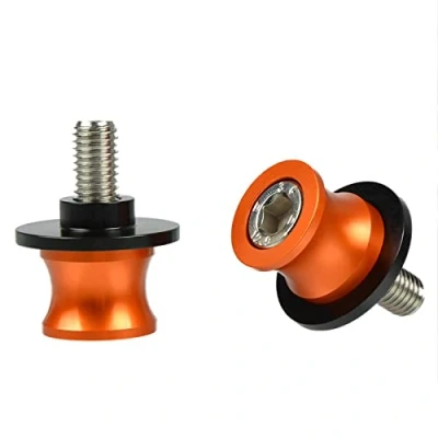 Immagine di MZ STORE 2pcs Motociclo M10*1.5 Nottolini Forcellone Appoggi per Duke 790 890 R 125 200 390 Arancia