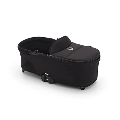 Immagine di Bugaboo Dragonfly Navicella, con Materassino a Nido d&#039;Ape e Coperta Chiusura Facile Una Mano in Tutte le Posizioni, Compatibile il Passeggino Dragonfly, Midnight Black