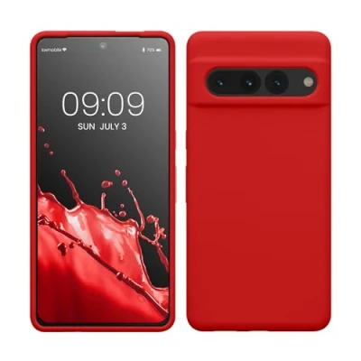Immagine di kwmobile Cover per Google Pixel 7 Pro Custodia Back Case Smartphone in Silicone TPU Protezione Gommata rosso classico