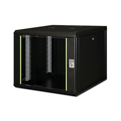 Immagine di Digitus DN 19 09U 6/6 SW Armadio rack da parete (L x A P) 600 509 mm 9 U Nero, Nero (RAL 9005)