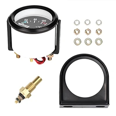 Immagine di 2inch 52mm Indicatore della Temperatura dell&#039;Acqua a LED Universale 12V DC Misuratore Digitale con Sensore per Auto 40 120 Gradi Celsius Manometro Acqua