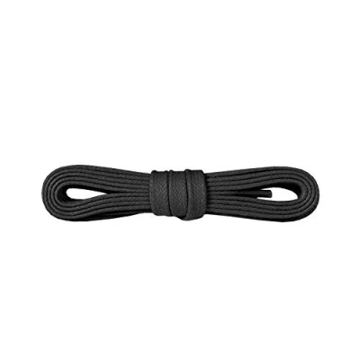 Immagine di Kaps Lacci Cerati Per Scarpe Piatte, 100% Cotone di Alta Qualitá, Colorati, 5 mm 0,19 pollici larghezza, Made in Europe (90 cm 36 pollice 6 paia occhielli / 91 Nero)