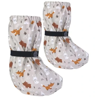 Immagine di HECKBO Scarpine da pioggia per bambini 3 18 mesi Snail Impermeabili con fodera in pile Scarpe fango all&#039;aperto e ragazzi