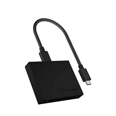 Immagine di ICY BOX USB 3.1 CFast Card Reder, 2.0, Gen2 (10 Gbps), C &amp; A, Alluminio, Nero