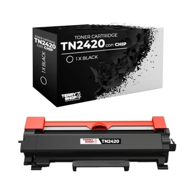 Immagine di toner Compatibile con Brother TN 2420 TN2420 Chip per MFC L2710DW L2710DN L2730DW L2750DW, HL L2310D L2350DW L2375DW L2370DN, DCP L2510D L2530DW L2550DN (1 TN2420)