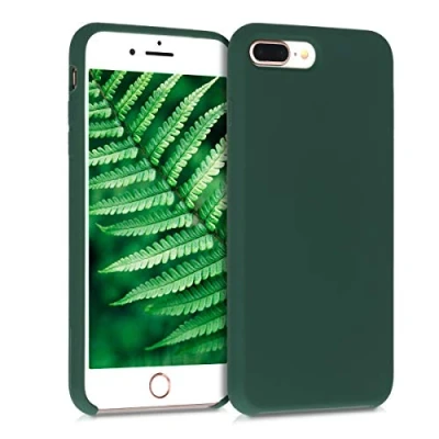 Immagine di kwmobile Cover per Apple iPhone 7 Plus/iPhone 8 Plus Custodia Back Case Smartphone in Silicone TPU Protezione Gommata verde muschio