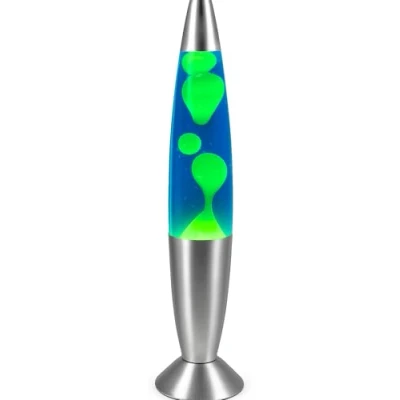Immagine di ROCKING GIFTS Lampada da Tavolo Lava 35 cm Blu Verde con Interruttore, Include Lampadina E14, lampade al Plasma, Magma, Medusa dei Colori