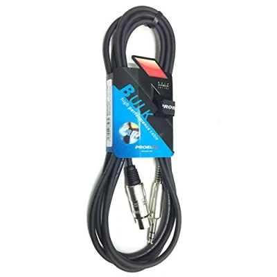 Immagine di PROEL BULK210LU3 Cavo Audio Professionale Bilanciato con connessioni Jack 6.3 Stereo a Cannon XLR 3P Femmina (3mt)
