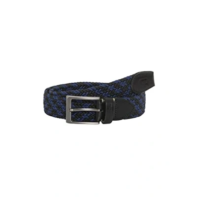 Immagine di Redbridge cintura elastica per uomo e donna intrecciata elasticizzata unisex, Blu sassa/nero, 105 cm