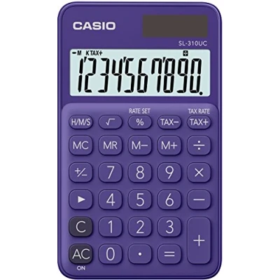 Immagine di Casio SL 310UC Calcolatrice tascabile Violetto Display (cifre): 10 A energia solare, batteria (L x P) 70 8 118 mm