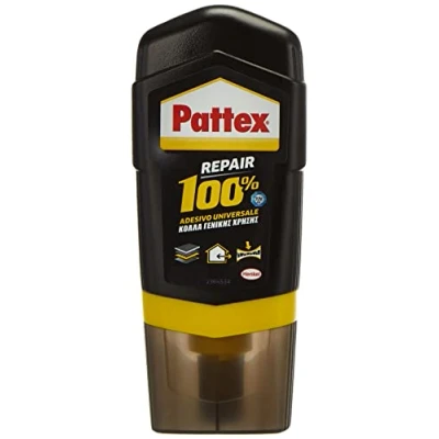 Immagine di Pattex 100% Colla multiuso universale, trasparente con forte presa iniziale, attaccatutto per metallo, plastica, legno, pietra, ecc., 1x50g
