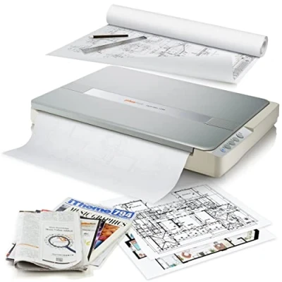 Immagine di Plustek OpticSlim 1180 Scanner piano di grande formato A3 per progetti e documenti. Design biblioteche, scuole Soho. Scansiona 8 secondi, supporta Mac PC