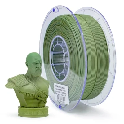 Immagine di ZIRO filamento per stampante 3D, PLA opaco 1,75 mm, arcobaleno multicolore, 1KG/2,2lb, Colore Camouflage