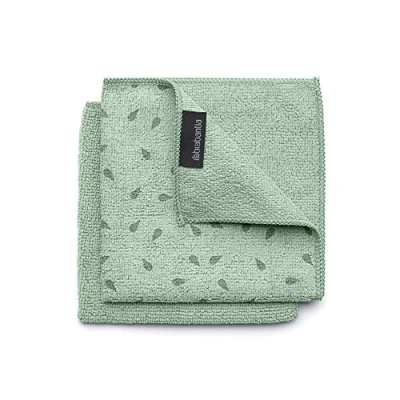 Immagine di Brabantia Sinkside Panni Lavapiatti in Microfibra Lavabili Lavatrice Assorbono 7 Volte il Proprio Peso per la Pulizia di Piatti e Piani d&#039;Appoggio Set 2 Jade Green