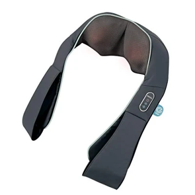 Immagine di HoMedics Massaggiatore Shiatsu in Gel per Collo, Cervicale e Spalle, Elettrico Portatile con Funzione di Riscaldamento Massaggio Cervicale, Batteria Ricaricabile, Comandi Integrati