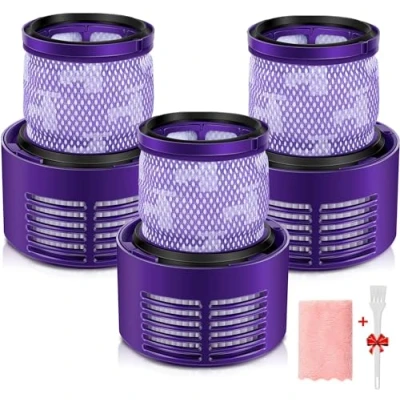 Immagine di Morpilot Filtro per Dyson V10 Serie, di Ricambio Lavabile V10, SV12 con Spazzola e Panno la Pulizia, Confezione da 3
