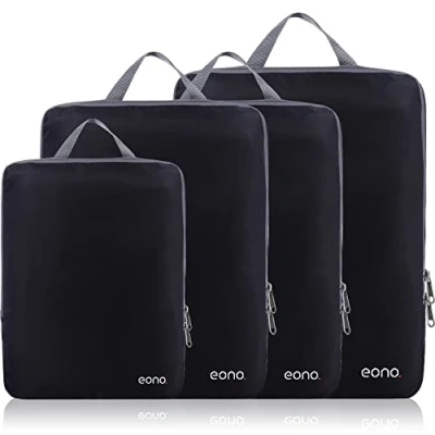 Immagine di Eono Organizzatori da Viaggio a Compressione, Organizer Valigia Set, Cubo di Viaggio, Cubi Imballaggio, Compression Packing Cube