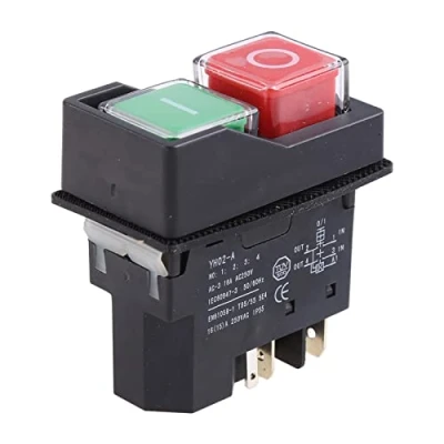 Immagine di LUOFANG Interruttore Impermeabile KLD 28A Interruttori a Pulsante antideflagranti 220V IP55 Nero