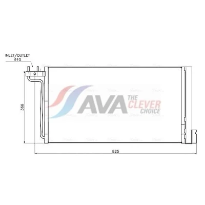 Immagine di AVA COOLING SYSTEMS FD5705D Condensatore con essiccatore Alluminio 722mm R134a FORD: FOCUS 3 Turnier, Grand C Max, Max 2