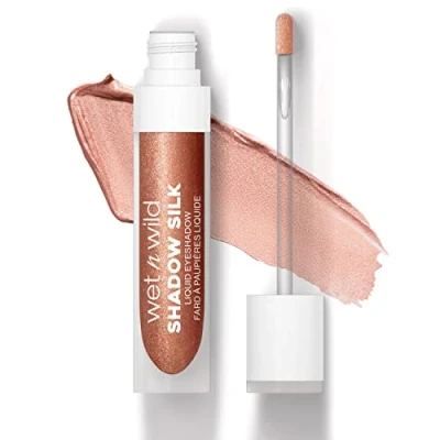 Immagine di Wet n Wild Shadow Silk Liquid Eyeshadow, Ombretto Liquido Altamente Pigmentato con Finitura Shimmer, Asciugatura Rapida, Facile da Applicare Applicatore a Bacchetta, Tonalità Heart Of Rose Gold