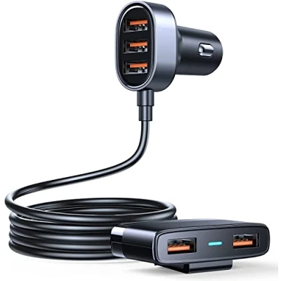 Immagine di JR Caricabatteria da auto multiporta Accendisigari 3+2 Per passeggeri 5 porte USB Universale