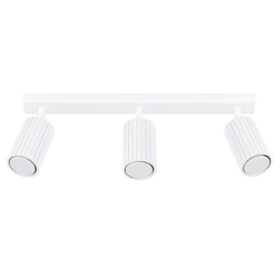 Immagine di SOLLUX LIGHTING Faretto da soffitto in carbonio, bianco, lunghezza 45 cm, alluminio, a 3 luci.