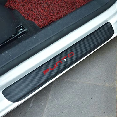 Immagine di EAGLEG 4 Pezzi Battitacco Fibra Carbonio Auto Door Sticker per Fi at 500 500x 500l Panda Tipo Punto Bravo, Prevenire l&#039;usura Previene Graffi Styling Accessorio, Red