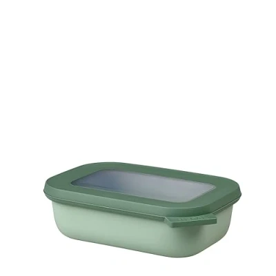 Immagine di Mepal Multi Bowl Cirqula Rectangular Contenitori Plastica con Coperchio Adatto come Contenitore Ermetico per Frigo, Microonde, Congelatore da Portata Ciotole Cucina 500 ml Nordic Sage