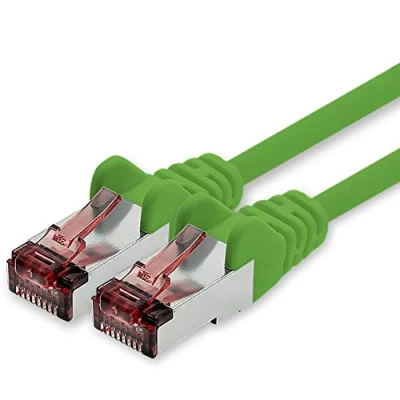 Immagine di Cavo di Rete Cat6 15m Verde 1 x Patch LAN Cat 6 Sftp Pimf Lszh Rame 1000 Mbit s