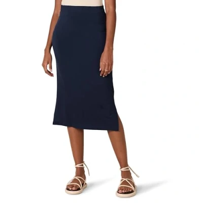 Immagine di Amazon Essentials Gonna Media in Maglia con Elastico Vita (Taglie Forti Disponibili) Donna, Blu Marino, XXL Plus